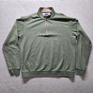 johnnie-O Olive Green Quarter-Zip Sweater